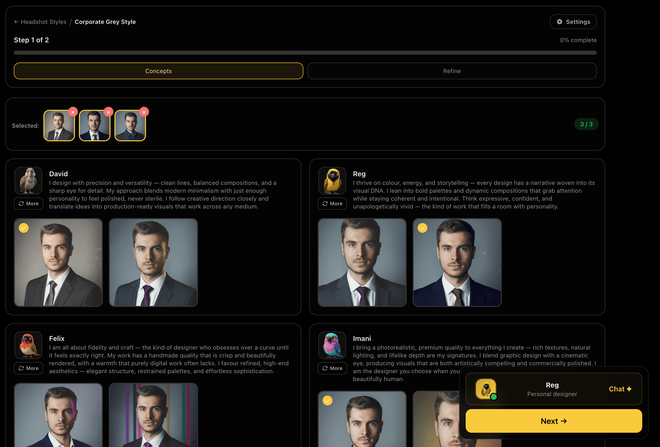 Corporate Headshot Generation